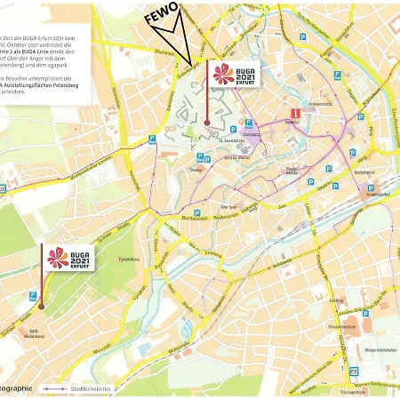 3 Raum-wohnung Mit Blick Auf Zitadelle Petersberg - Direkt Am Buga-gelände 2021 Apartment